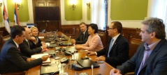 29. mart 2016. Potpredsednik Arsić i narodni poslanik Marijan Rističević u razgovoru sa predstavnicima kineske kompanije CRRC
